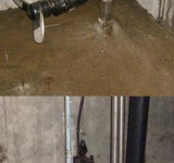 Погружная мешалка и насос в емкости канализационной насосной станции